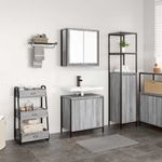Casa si Gradina - Mobilier - Seturi de mobilier - Seturi baie - Set mobilier de baie, 2 piese, gri sonoma, lemn prelucrat - Infinity.ro