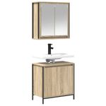 Casa si Gradina - Mobilier - Seturi de mobilier - Seturi baie - Set mobilier de baie, 2 piese, stejar sonoma, lemn prelucrat - Infinity.ro