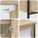 Casa si Gradina - Mobilier - Seturi de mobilier - Seturi baie - Set mobilier de baie, 2 piese, stejar sonoma, lemn prelucrat - Infinity.ro