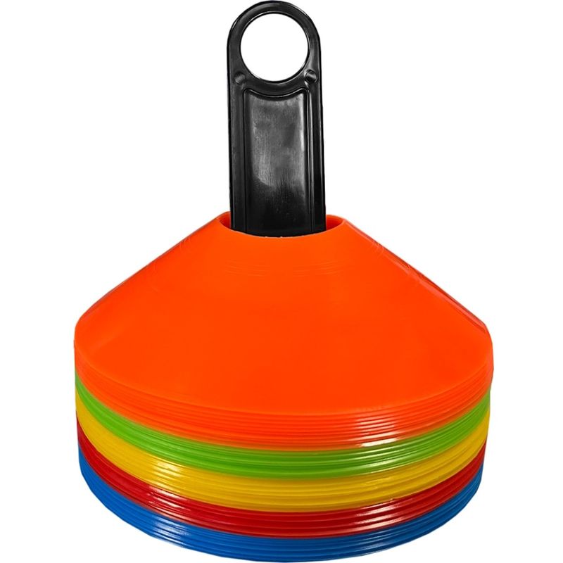 Sport si Outdoor - Accesorii si echipamente sportive - Accesorii antrenament si tabele tactice - Set 50 conuri pentru marcare Trizand - Infinity.ro