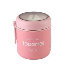 Termos REDQUIT® pentru mancare bebelusi, otel inoxidabil, roz, 530 ml