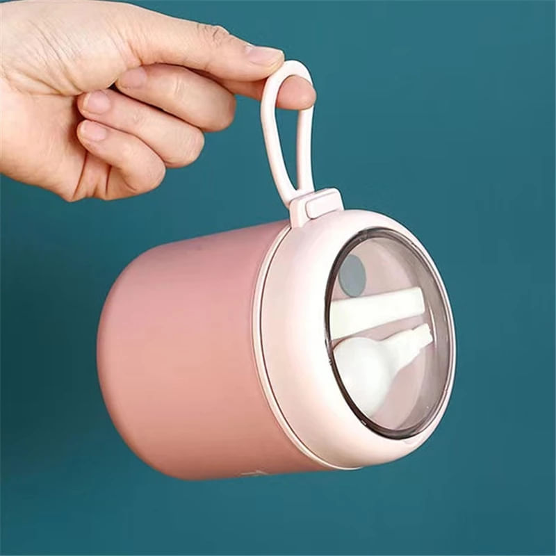 Jucarii, Copii si Bebe - Hrana si alaptare - Biberoane, suzete si accesorii hranire - Incalzitoare si termosuri bebe - Termos REDQUIT® pentru mancare bebelusi, otel inoxidabil, roz, 530 ml - Infinity.ro