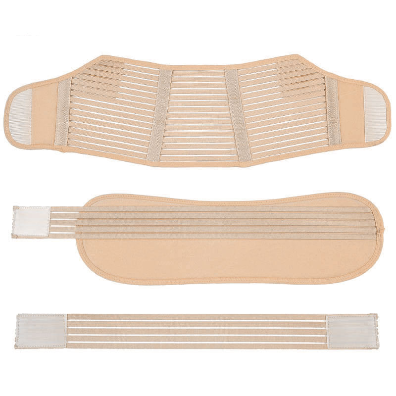 Centura abdominala gravide / Corset cu banda / Sustinere abdomen pentru sarcina REDQUIT, 3 Piese, Crem, MARIMEA