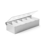 Casa si Gradina - Bucatarie si vesela - Organizare si depozitare bucatarie - Cutii alimentare - Cutie ingrediente bar / pizza, 5 compartimente, 375x140x(H)90 mm, capac transparent, Hendi - Infinity.ro