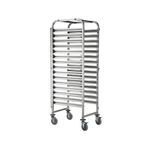 Casa si Gradina - Constructii - Depozitare, transport si protectie - Echipamente pentru transport si ridicat - Carucior mobil pt debarasare tavi - pt 15 tavi 60x40 cm- structura inox - 690x515x(H)1695 mm, Hendi - Infinity.ro