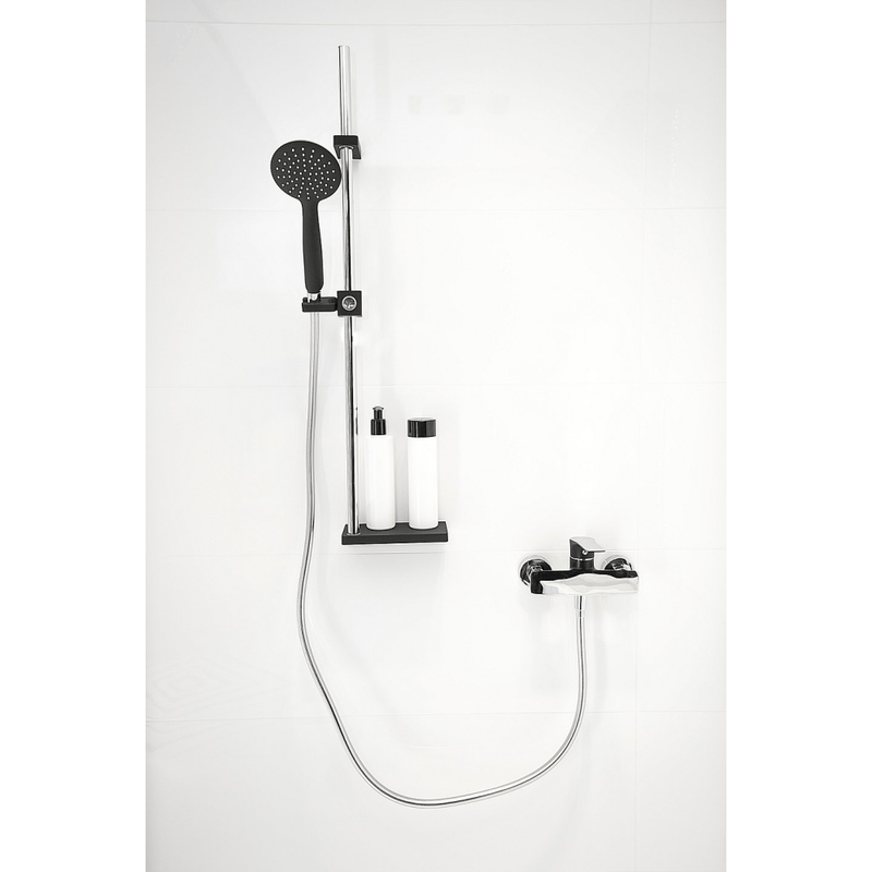 Casa si Gradina - Sanitare - Cazi si cabine de dus - Coloane si seturi de dus - Set dus negru cu doua functii, anticalcar LAVEO BREVA NLB81A1 - Infinity.ro