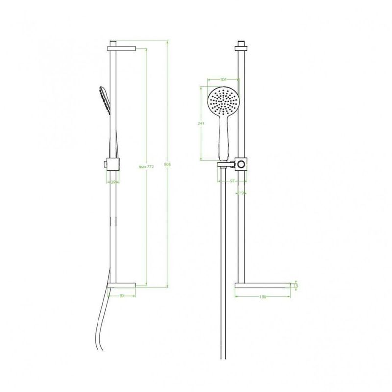 Casa si Gradina - Sanitare - Cazi si cabine de dus - Coloane si seturi de dus - Set dus negru cu doua functii, anticalcar LAVEO BREVA NLB81A1 - Infinity.ro