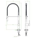 Casa si Gradina - Sanitare - Chiuveta bucatarie si accesorii - Baterii bucatarie - Baterie profesionala de bucatarie cu arc CasaBlanca RHEA BLD06SD, crom - Infinity.ro