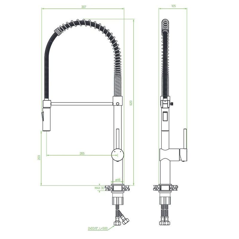 Casa si Gradina - Sanitare - Chiuveta bucatarie si accesorii - Baterii bucatarie - Baterie profesionala de bucatarie cu arc CasaBlanca RHEA BLD06SD, crom - Infinity.ro