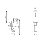 Casa si Gradina - Sanitare - Lavoar baie si accesorii - Baterii sanitare - Baterie urinar cu fotocelula ORAS 6V 6568 - Infinity.ro