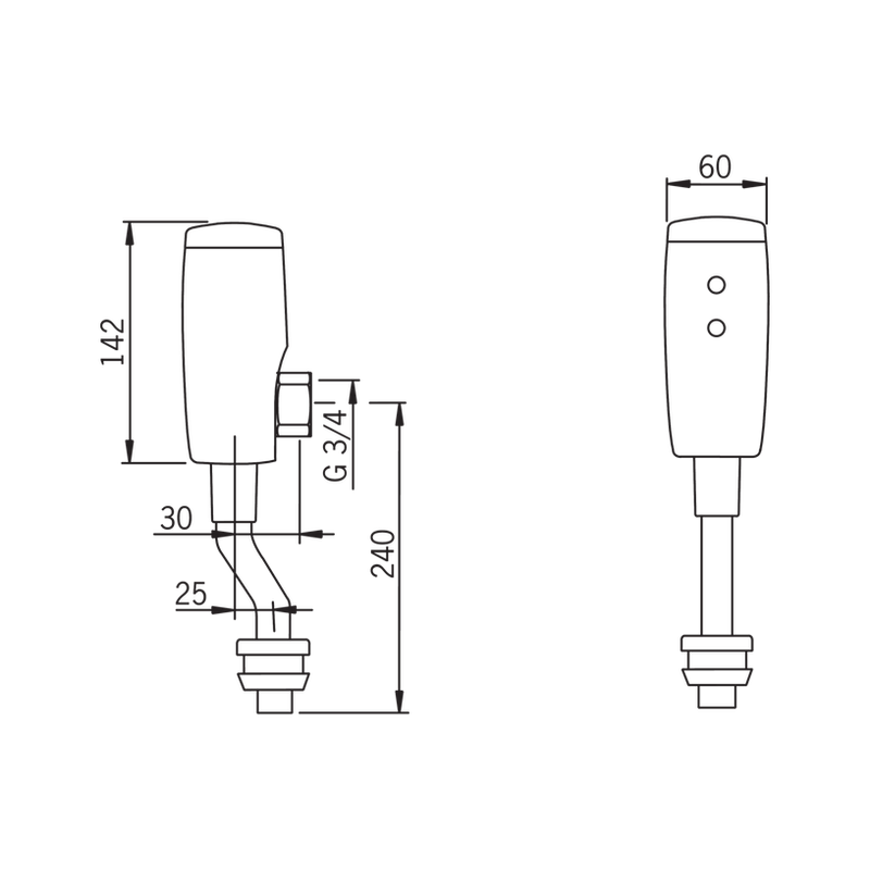 Casa si Gradina - Sanitare - Lavoar baie si accesorii - Baterii sanitare - Baterie urinar cu fotocelula ORAS 6V 6568 - Infinity.ro