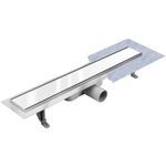 Casa si Gradina - Constructii - Materiale constructii - Sisteme de scurgere - Rigola dus Techman White Glass cu membrana antimiros, 50 cm - Infinity.ro