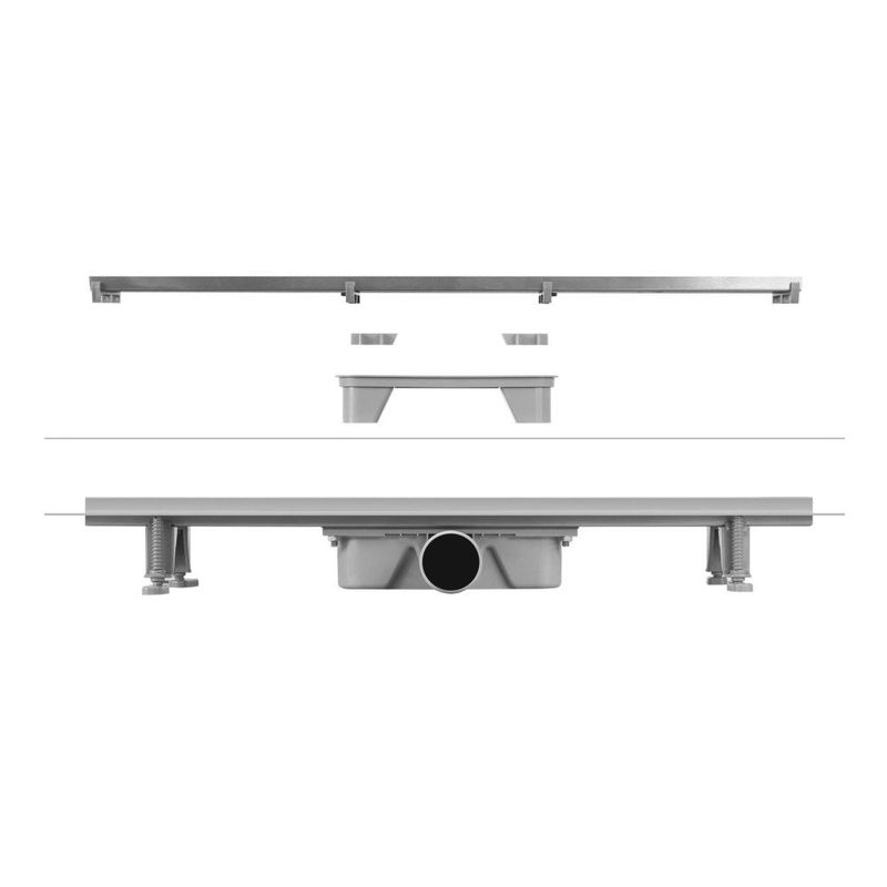 Casa si Gradina - Constructii - Materiale constructii - Sisteme de scurgere - Rigola dus Techman White Glass cu membrana antimiros, 50 cm - Infinity.ro