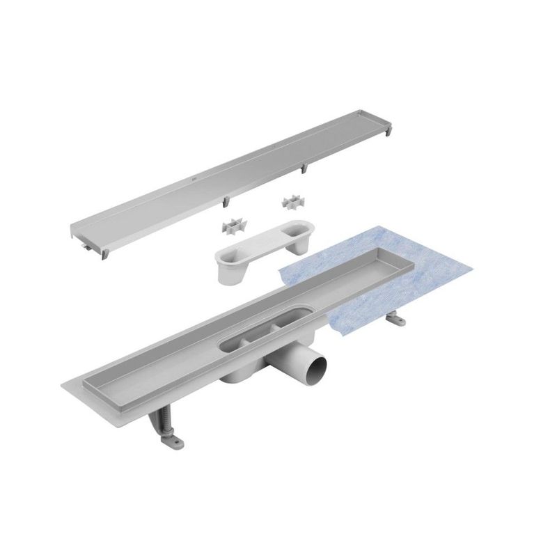 Casa si Gradina - Constructii - Materiale constructii - Sisteme de scurgere - Rigola dus Techman White Glass cu membrana antimiros, 50 cm - Infinity.ro
