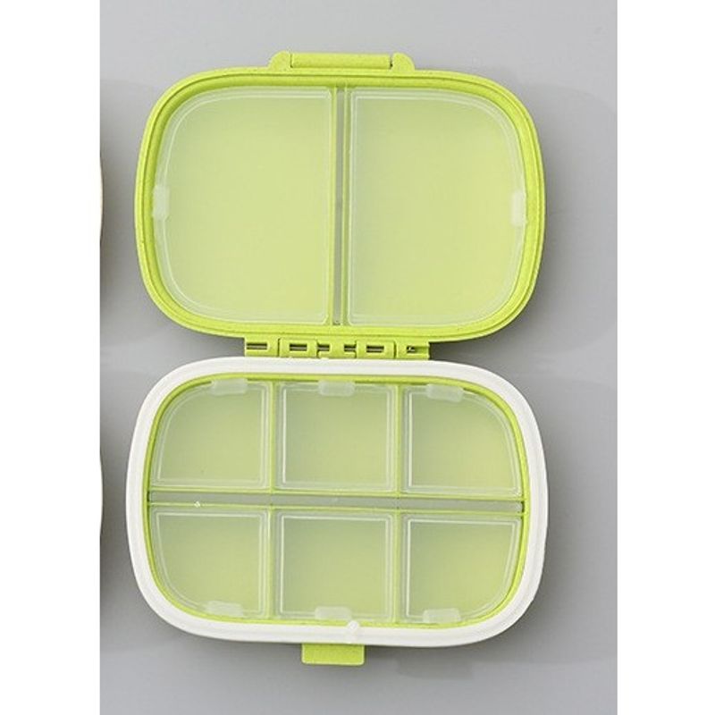 Casa si Gradina - Mobilier - Organizare si depozitare - Cutii depozitare - Organizator medicamente, Plastic, 8 compartimente, 0.1 L, Verde, Flippy, 11 x 7 cm - Infinity.ro