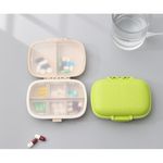 Casa si Gradina - Mobilier - Organizare si depozitare - Cutii depozitare - Organizator medicamente, Plastic, 8 compartimente, 0.1 L, Verde, Flippy, 11 x 7 cm - Infinity.ro