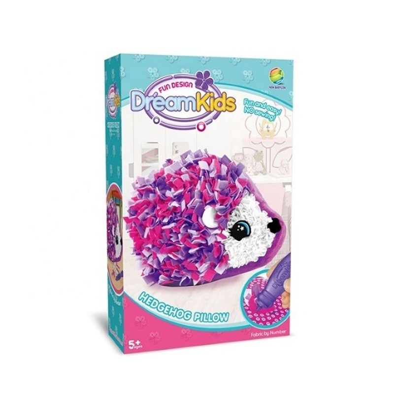 Jucarii, Copii si Bebe - Jucarii si jocuri - Jucarii & jocuri educative - Seturi de artizanat - Set creatie perna pentru copii, Dream Kids, Arici - Infinity.ro