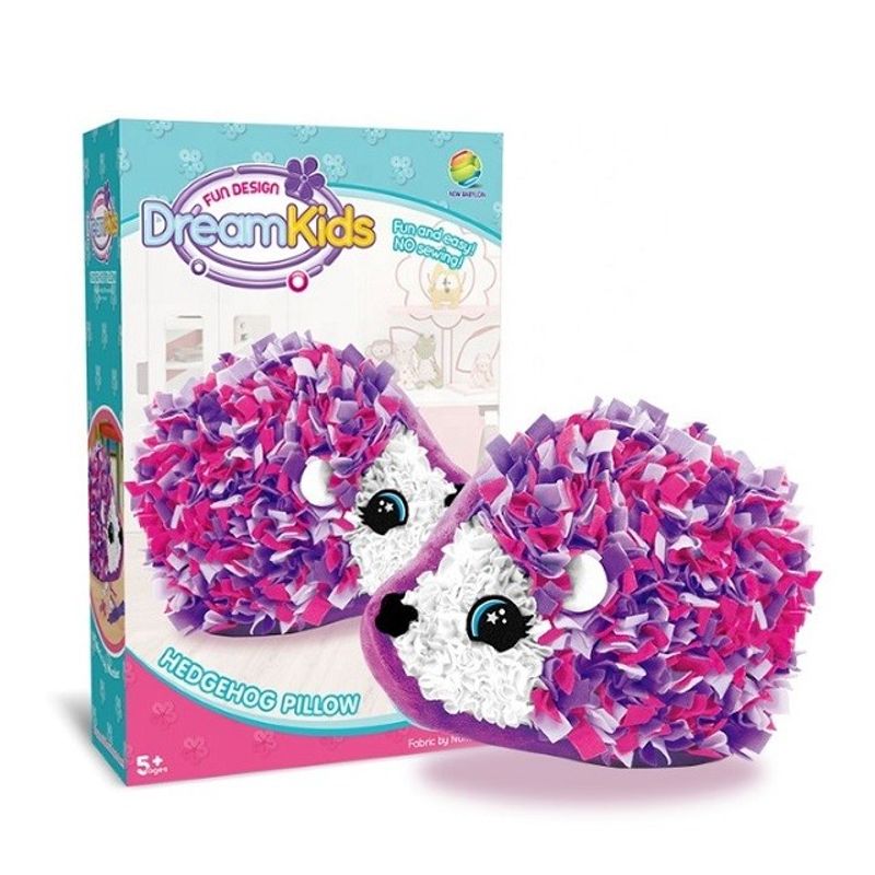 Jucarii, Copii si Bebe - Jucarii si jocuri - Jucarii & jocuri educative - Seturi de artizanat - Set creatie perna pentru copii, Dream Kids, Arici - Infinity.ro