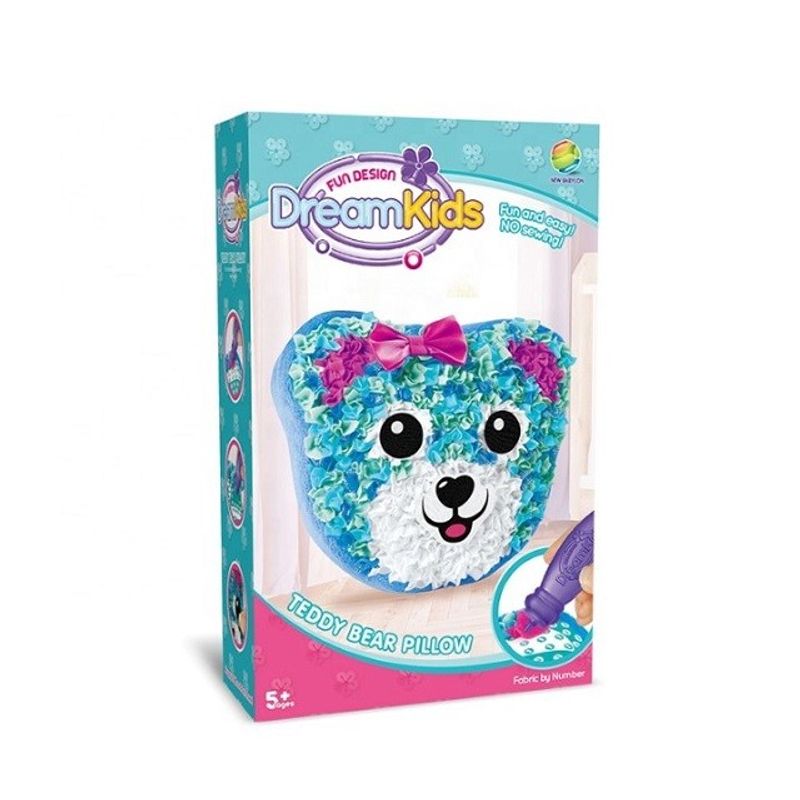 Jucarii, Copii si Bebe - Jucarii si jocuri - Jucarii & jocuri educative - Seturi de artizanat - Set creatie perna pentru copii, Dream Kids, Ursulet - Infinity.ro