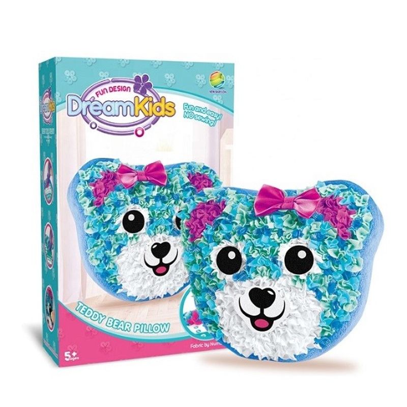 Jucarii, Copii si Bebe - Jucarii si jocuri - Jucarii & jocuri educative - Seturi de artizanat - Set creatie perna pentru copii, Dream Kids, Ursulet - Infinity.ro