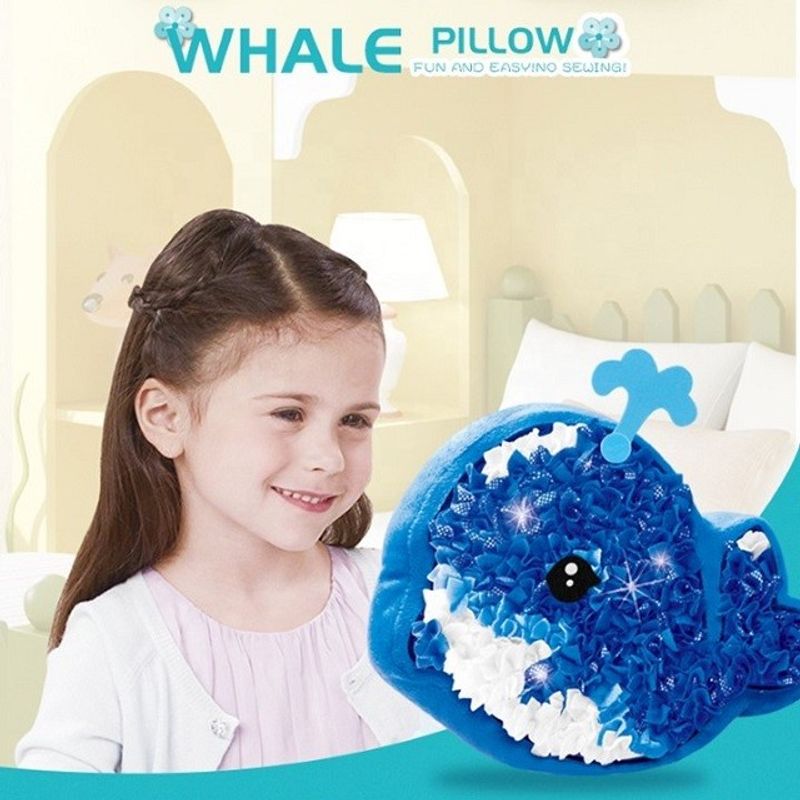 Jucarii, Copii si Bebe - Jucarii si jocuri - Jucarii bebelusi - Jucarii interactive bebelusi - Set creatie perna pentru copii, Dream Kids, Delfin - Infinity.ro