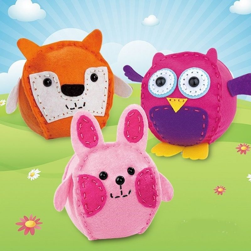 Jucarii, Copii si Bebe - Jucarii si jocuri - Jucarii & jocuri educative - Seturi de artizanat - Set creatie perna pentru copii, Dream Kids, 3 piese - Infinity.ro