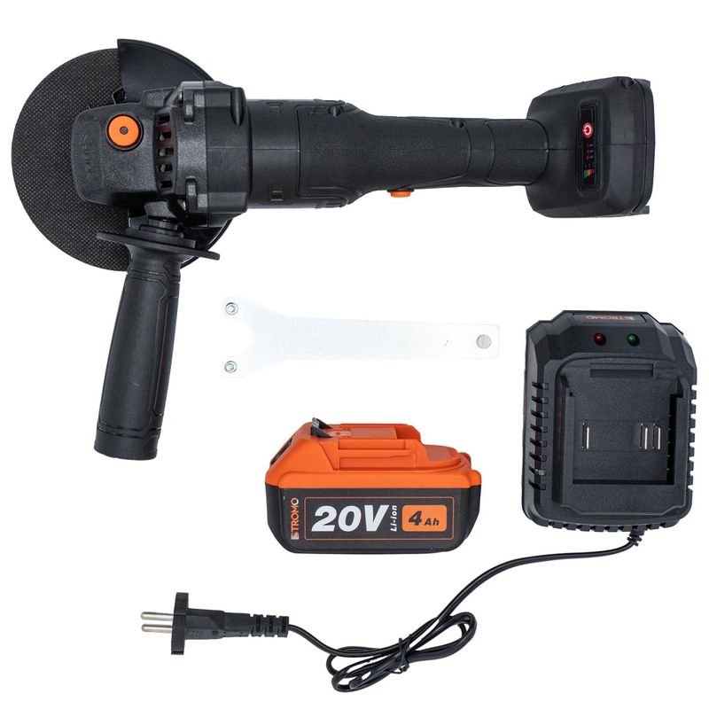 Casa si Gradina - Constructii - Scule electrice si accesorii - Polizoare - Polizor unghiular pe acumulator Stromo AGA216 4 Ah, 20 V , 7450 rot/min , Brushless - Infinity.ro