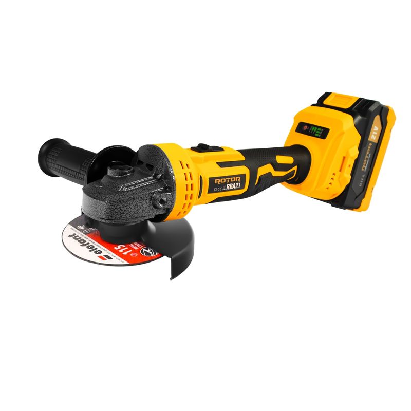 Casa si Gradina - Constructii - Scule electrice si accesorii - Polizoare - Polizor unghiular cu variator, ROTOR RBA21,8500 RPM, cu acumulator 21 V /3 Ah - Infinity.ro