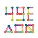 Jucarii, Copii si Bebe - Jucarii si jocuri - Seturi de constructie si cuburi - Seturi de constructie - Set 42 piese magnetice de constructie, Flippy, Forme geometrice, Multicolor - Infinity.ro