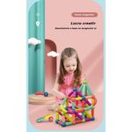Jucarii, Copii si Bebe - Jucarii si jocuri - Seturi de constructie si cuburi - Seturi de constructie - Set 42 piese magnetice de constructie, Flippy, Forme geometrice, Multicolor - Infinity.ro