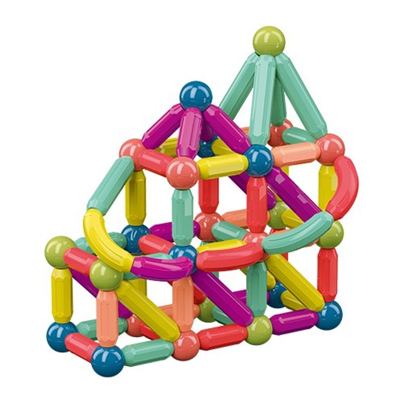 Jucarii, Copii si Bebe - Jucarii si jocuri - Seturi de constructie si cuburi - Seturi de constructie - Set 42 piese magnetice de constructie, Flippy, Forme geometrice, Multicolor - Infinity.ro