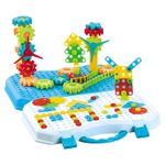 Jucarii, Copii si Bebe - Jucarii si jocuri - Seturi de constructie si cuburi - Seturi de constructie - Set Constructie Bormasina Magica cu Servieta, Flippy, 310 Piese, Albastru, Piese Multicolore, Plastic, 31x46 cm - Infinity.ro