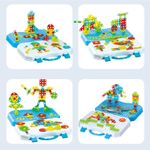 Jucarii, Copii si Bebe - Jucarii si jocuri - Seturi de constructie si cuburi - Seturi de constructie - Set Constructie Bormasina Magica cu Servieta, Flippy, 310 Piese, Albastru, Piese Multicolore, Plastic, 31x46 cm - Infinity.ro