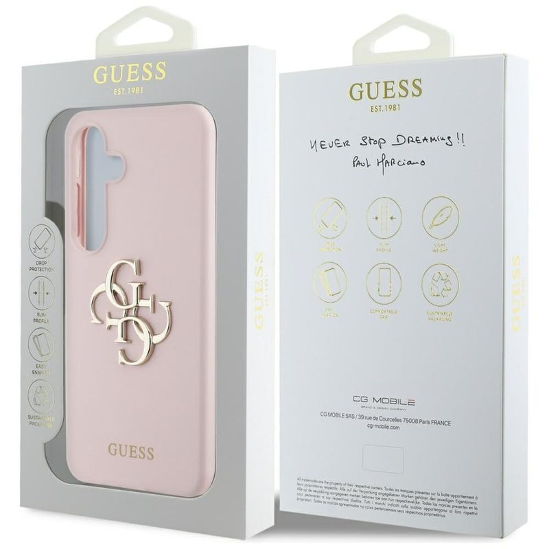Laptop, Telefoane si Tablete - Telefoane mobile si accesorii - Accesorii Telefoane - Huse telefoane - Husa pentru Samsung Galaxy S25 - Guess Silicone 4G Big Metal Logo (GUHCS25SS4SMDP) - Roz - Infinity.ro