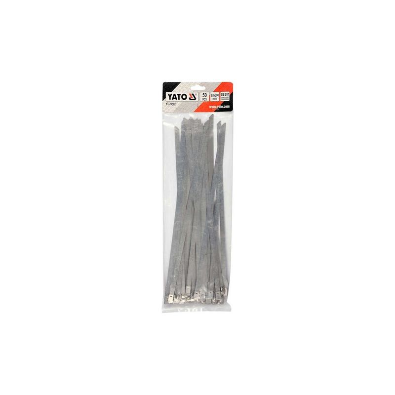 Casa si Gradina - Constructii - Feronerie si accesorii - Suruburi, dibluri si accesorii uz general - Coliere metalice reglabile 8.0 x 300mm, 50buc Yato YT-70582 - Infinity.ro