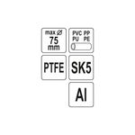 Casa si Gradina - Constructii - Scule de mana si unelte - Clesti si patenti - Cleste taiat PVC 75 mm teflonat Yato YT-22274 - Infinity.ro