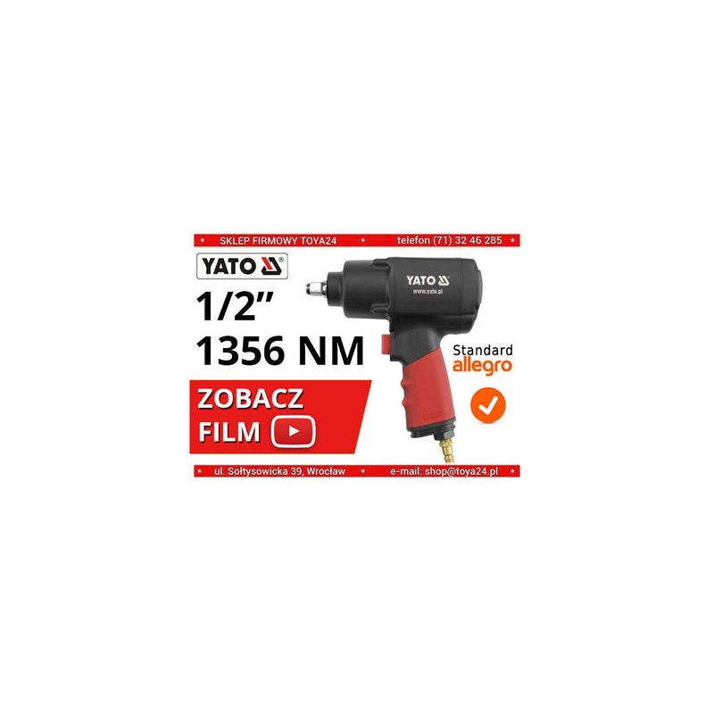 Casa si Gradina - Constructii - Scule profesionale - Scule pneumatice - Pistol pneumatic 1/2" 1356NM Yato YT-0953 - Infinity.ro