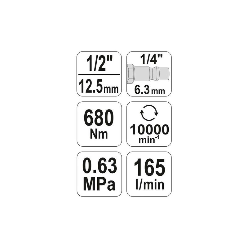 Casa si Gradina - Constructii - Scule profesionale - Scule pneumatice - Pistol pneumatic 1/2" 680Nm Yato YT-09513 - Infinity.ro