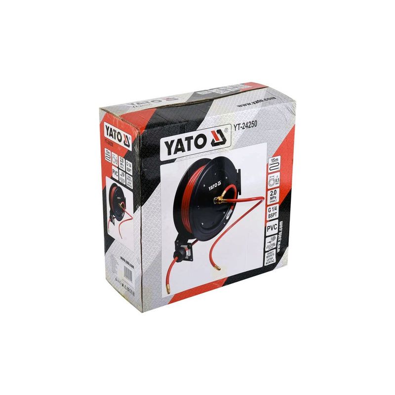 Casa si Gradina - Electrice - Echipamente electrice - Accesorii compresoare - Furtun aer comprimat, tambur, 15 m x 8mm Yato YT-24250 - Infinity.ro