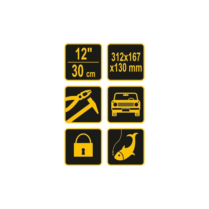 Casa si Gradina - Constructii - Depozitare, transport si protectie - Organizatoare si cutii scule - Cutie scule tip "Organizator" 12'' Vorel 78811 - Infinity.ro