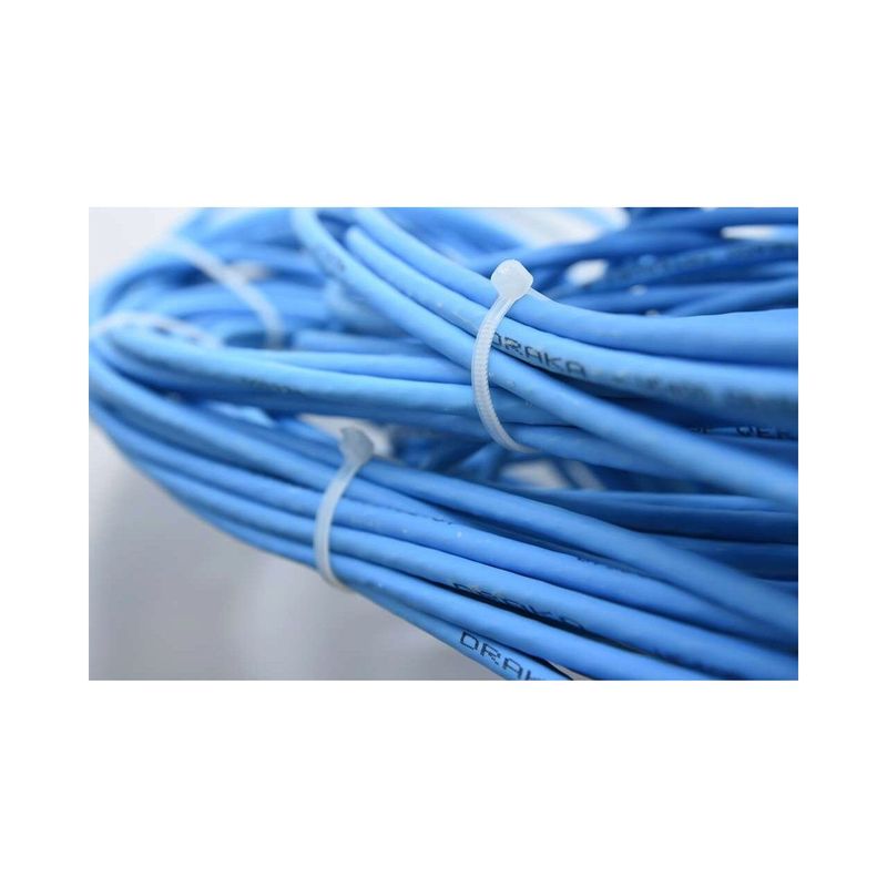 Casa si Gradina - Constructii - Feronerie si accesorii - Suruburi, dibluri si accesorii uz general - Coliere plastic, 150 x 2.5 mm 100 buc alb Vorel 73883 - Infinity.ro