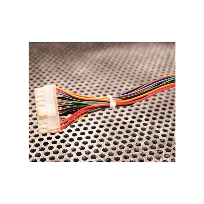 Casa si Gradina - Constructii - Feronerie si accesorii - Suruburi, dibluri si accesorii uz general - Coliere plastic, 150 x 2.5 mm 100 buc alb Vorel 73883 - Infinity.ro