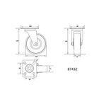 Casa si Gradina - Constructii - Depozitare, transport si protectie - Accesorii echipamente pentru transport si ridicat - Roata pivotanta din poliamida 100 mm Vorel 87432 - Infinity.ro