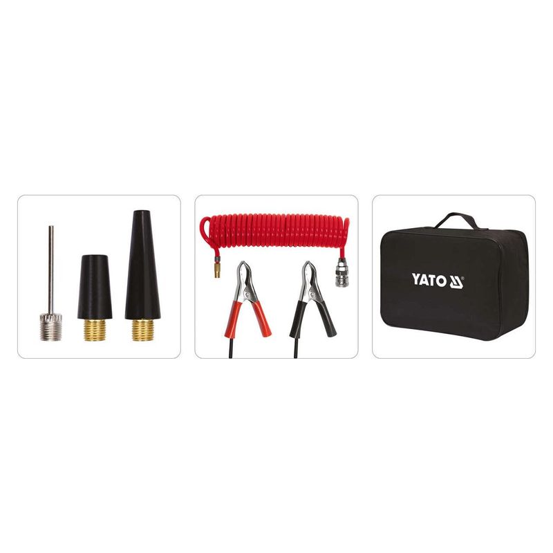 Auto si Moto - Reparatii si depanare - Compresoare auto - Compresor auto cu lanterna, 250w, 60l/min Yato YT-73462 - Infinity.ro