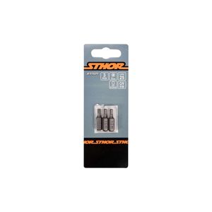 Set 3 biti 1/4 h3 x 25mm Sthor 65501