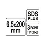 Casa si Gradina - Constructii - Scule electrice si accesorii - Seturi si accesorii pentru gaurit si insurubat - Burghiu pentru beton SDS si , 6,5 x 200 mm Yato YT-41641 - Infinity.ro