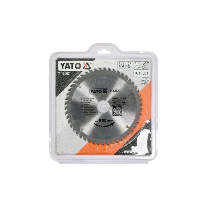 Casa si Gradina - Constructii - Scule electrice si accesorii - Accesorii fierastraie electrice - Disc circular lemn 184 x 30 x 3.2 mm 50 dinti Yato YT-6062 - Infinity.ro