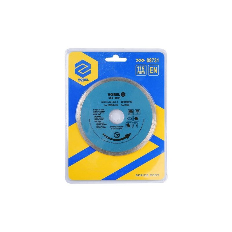 Casa si Gradina - Constructii - Scule electrice si accesorii - Accesorii polizare si slefuire - Disc diamantat 115 mm Vorel 08731 - Infinity.ro