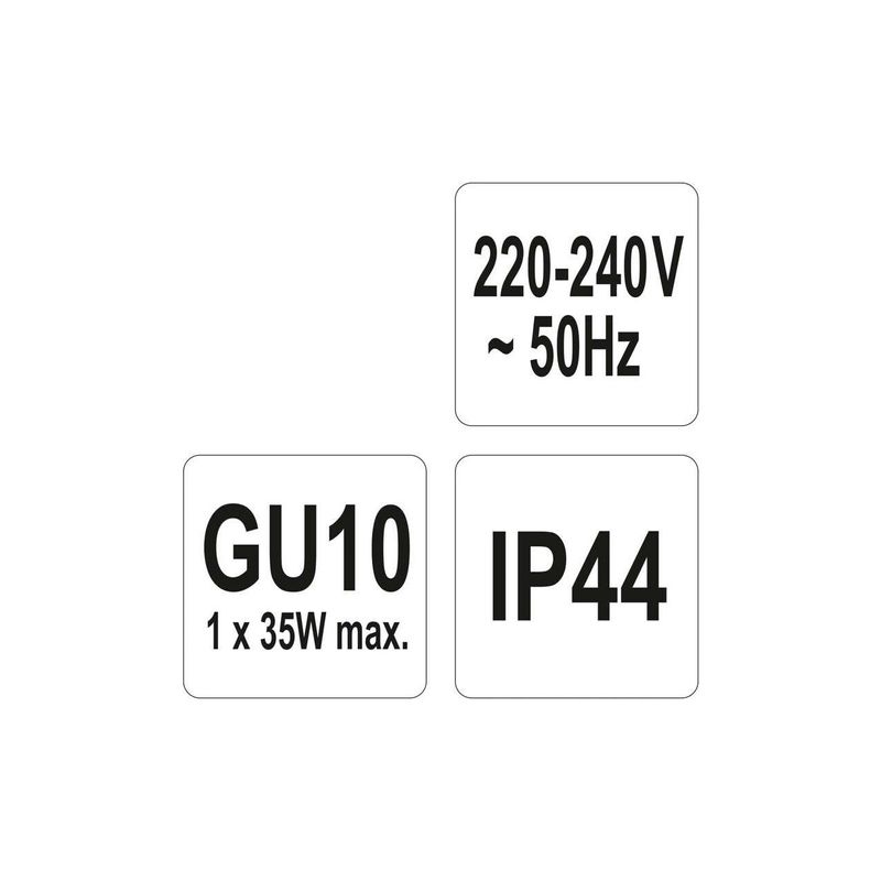 Casa si Gradina - Corpuri si surse de iluminat - Plafoniere, aplice si spoturi - Lampa exterior din aluminiu, gu10, 1 x 35 W max Yato YT-81900 - Infinity.ro