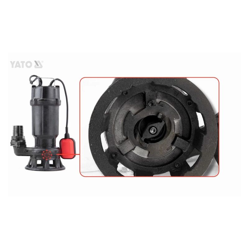 Casa si Gradina - Gradinarit si plante - Instalatii si accesorii pentru irigatii - Pompe apa - Pompa submersibila cu tocator pentru fose septice, material fonta, 750 W Yato YT-85350 - Infinity.ro